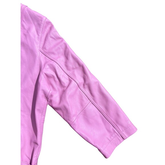 Vtg Y2K Wilsons Leather Maxima Pink Leather Jacket Womens Sz 3X - Picture 11 of 16
